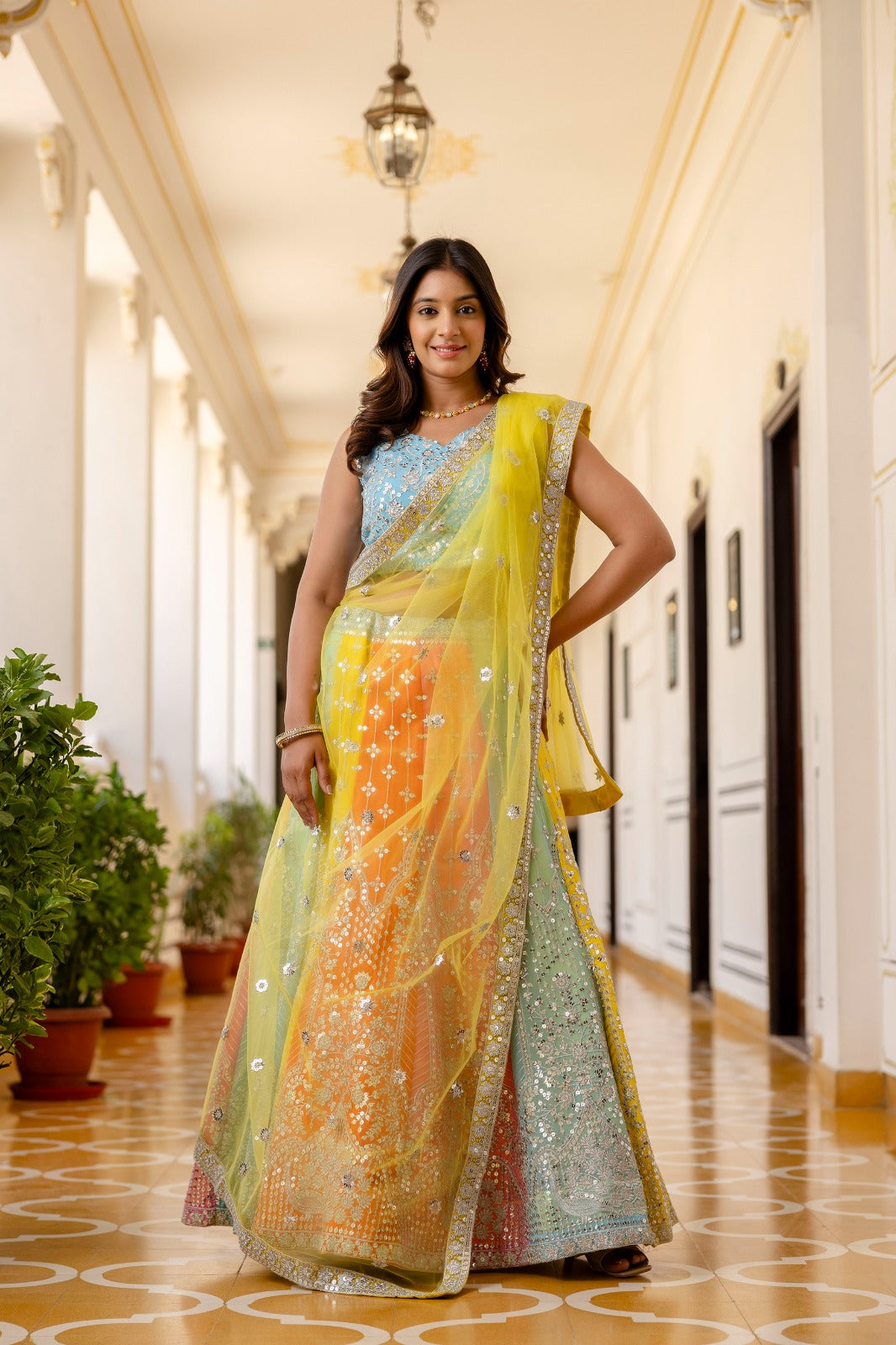 Starfall Luxe Sequin Georgette Lehenga for Women