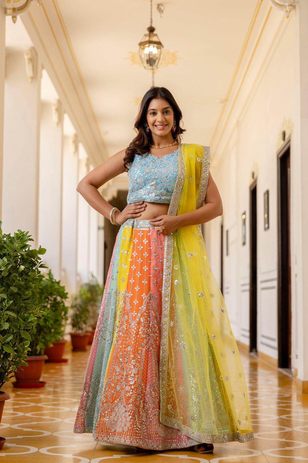 Starfall Luxe Sequin Georgette Lehenga for Women