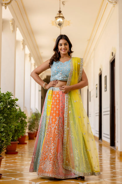 Starfall Luxe Sequin Georgette Lehenga for Women