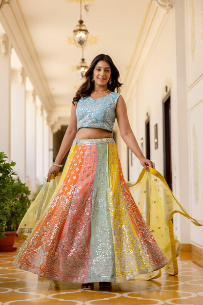 Starfall Luxe Sequin Georgette Lehenga for Women