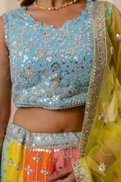 Starfall Luxe Sequin Georgette Lehenga for Women