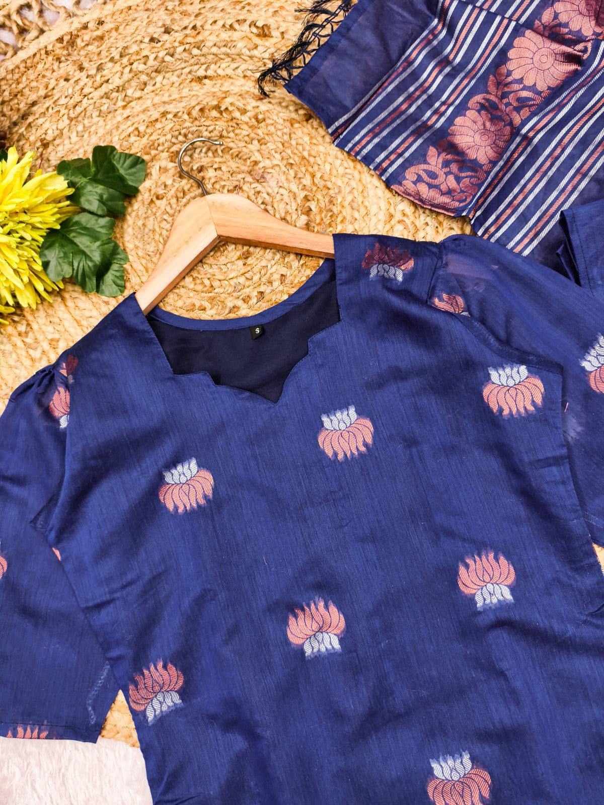 Stylish Royal Blue Kurta Pant Set with Dupatta for Women