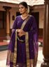 Stylish Violet Ethnic Kurta Dupatta Set for Festive Wear for Women