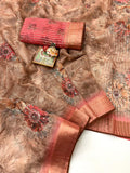 Sunset Petal Organza Cotton Silk Designer Saree