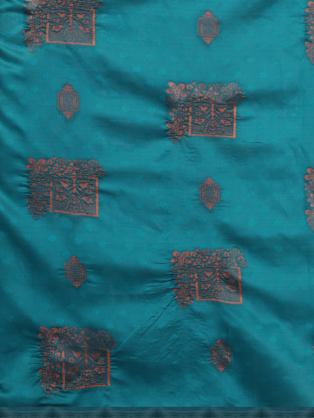 Teal Banarasi Silk Saree with Rich Zari Woven Pallu for Women