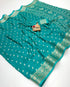 Teal Green Traditional Moss Georgette Saree With Blouse for Women