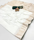 Traditional Cream Maslin Silk Saree With Rich Pallu