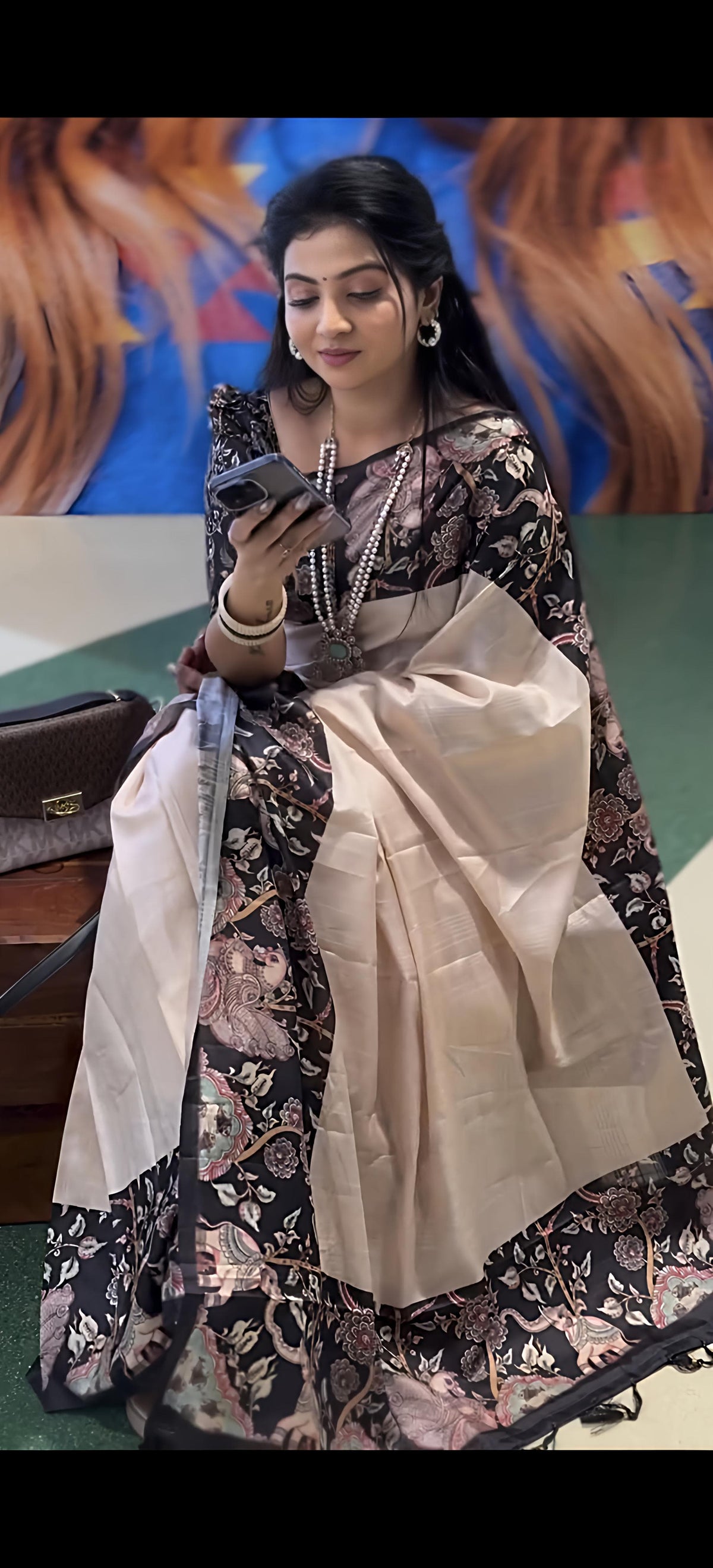 Traditional Elephant Art Designer Silk Saree for Women