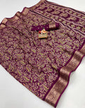Traditional Moss Georgette Print Saree