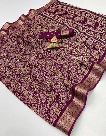 Traditional Moss Georgette Print Saree for Women