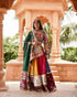 Vibrant Mirror Work Muslin Lehenga Choli Set for Women