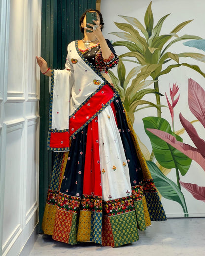 Vibrant Multicolor Navratri Lehenga Choli Set for Women