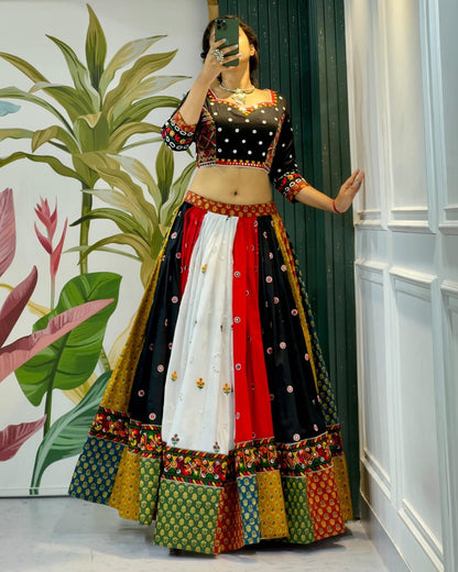 Vibrant Multicolor Navratri Lehenga Choli Set for Women