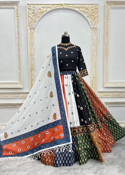 Vibrant Multicolor Navratri Lehenga Choli Set for Women