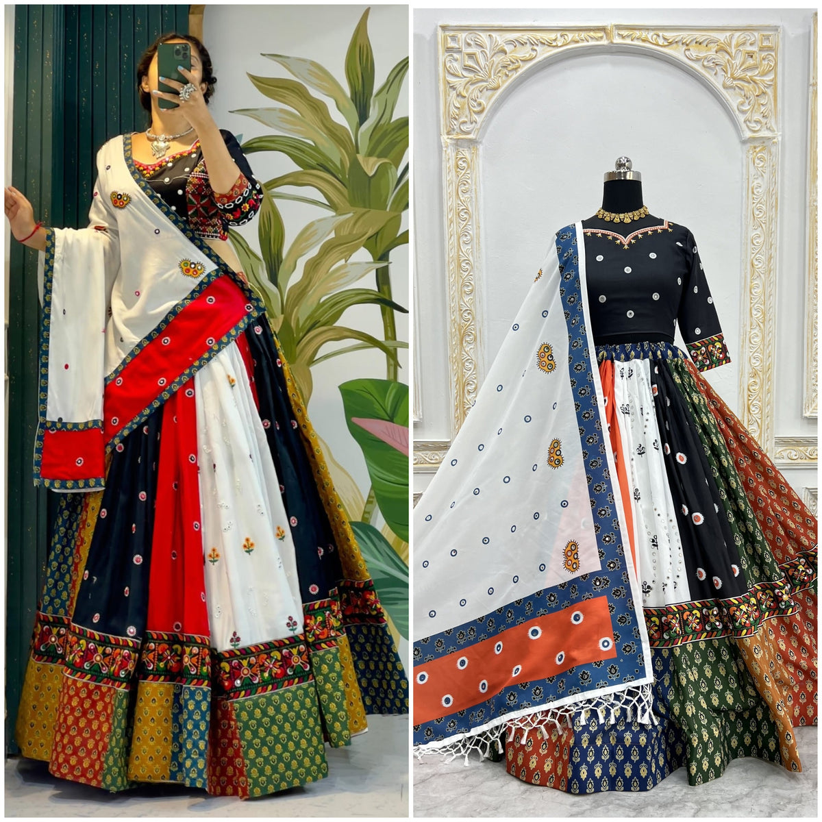Vibrant Multicolor Navratri Lehenga Choli Set for Women