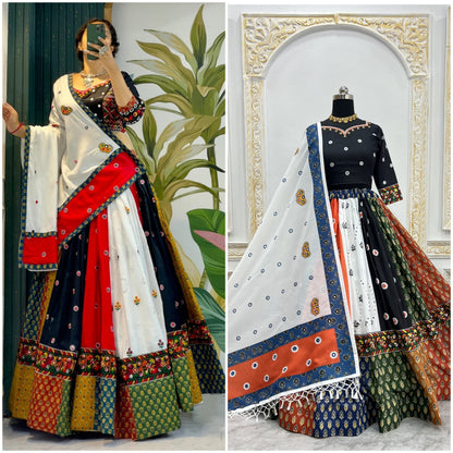 Vibrant Multicolor Navratri Lehenga Choli Set for Women
