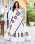 White Digital Print Festive Lehenga Choli Set for Women