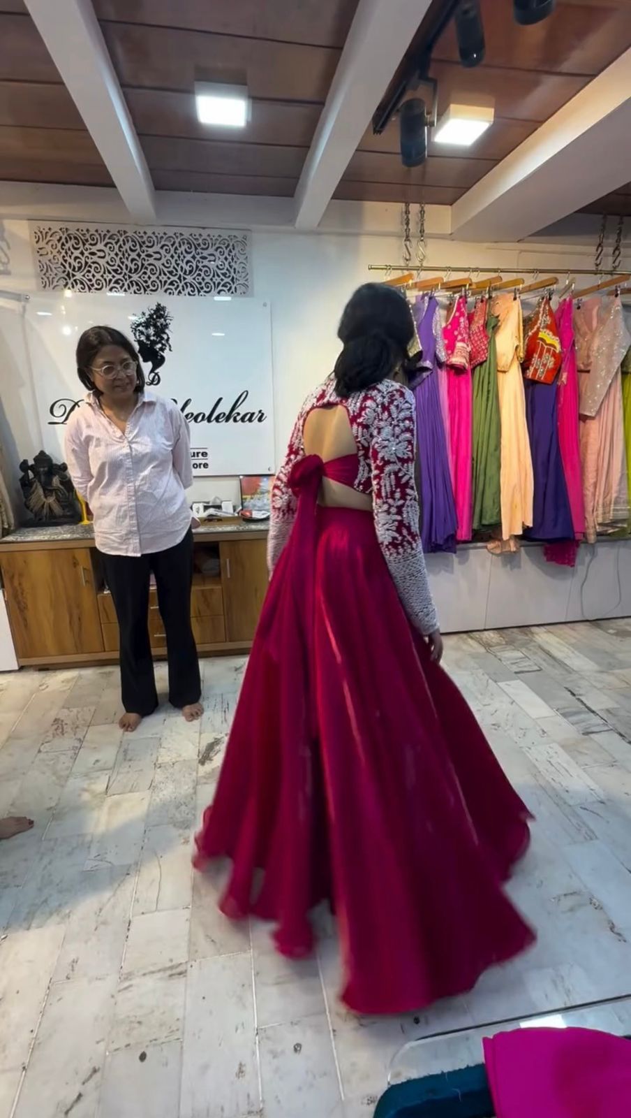 Wine Pink Embroidered Silk Lehenga Set for Women