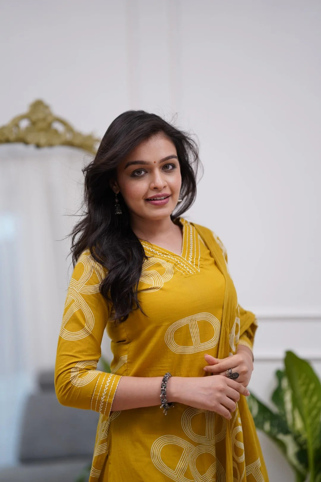 Yellow Chanderi Radiance Embroidered Suit for Women